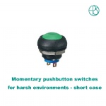 Miniature sealed momentary pushbutton switches