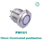 16mm illuminated pushbutton